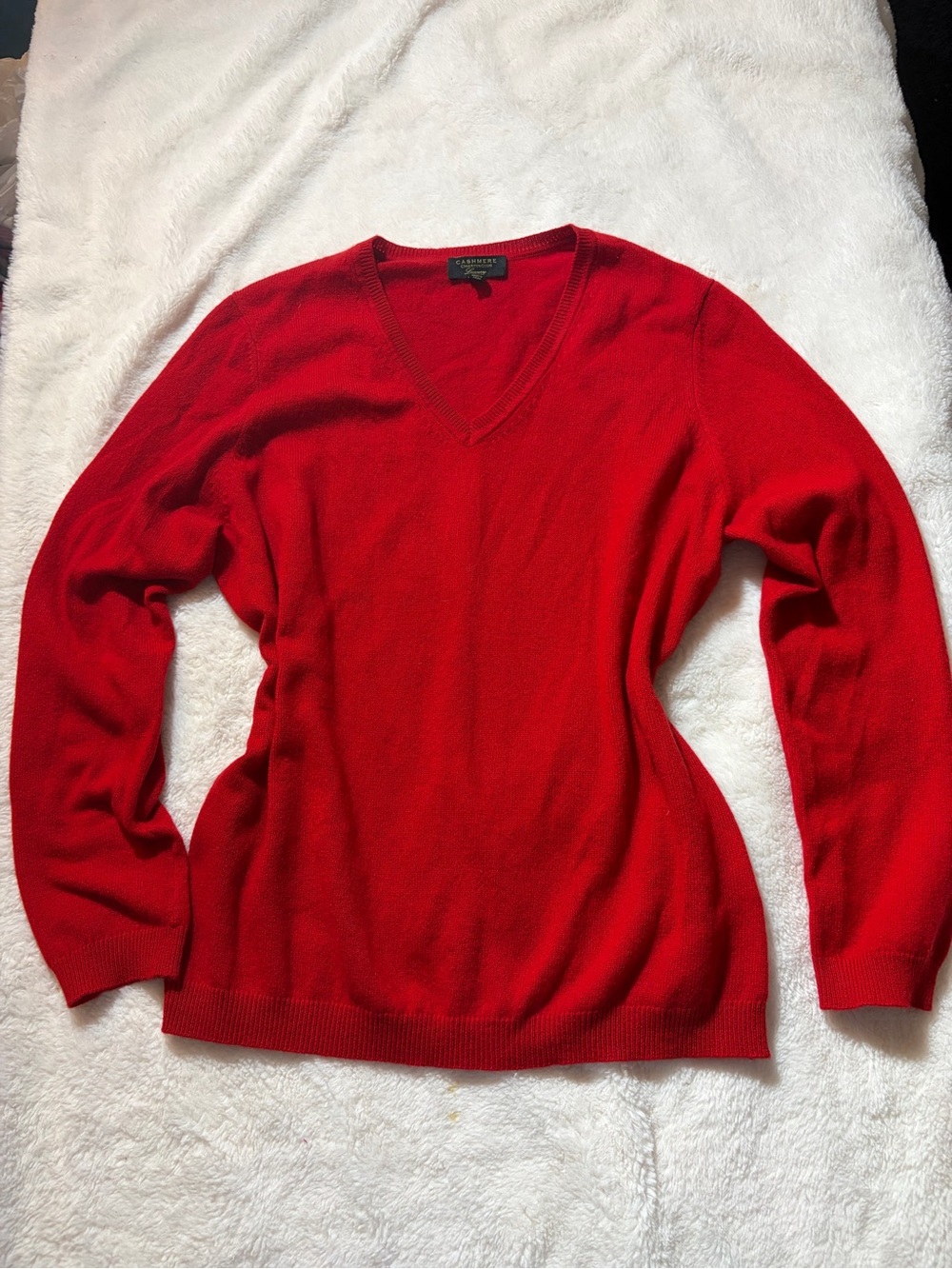 Charter Club Bright Red V-Neck Sweater